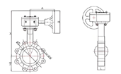D371X-150LB American Standard Butterfly Valve Series constructral diagram(pic1)